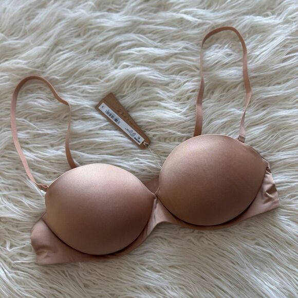 Skims Ultimate Strapless Pushup Bra Clay Size 36B - Picture 3 of 7